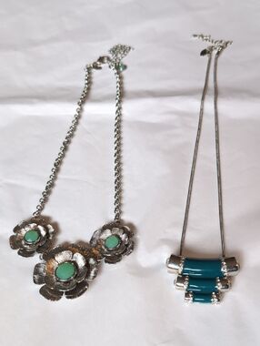 2 Lia Sophia Fashion Necklaces with beautiful center pendant designs